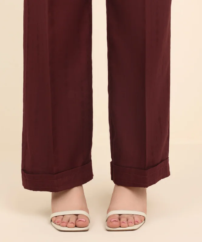 Cotton Jacquard Straight Pants