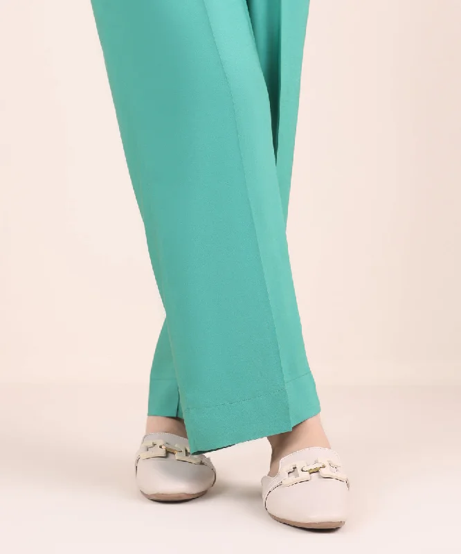 Solid Linen Straight Pants