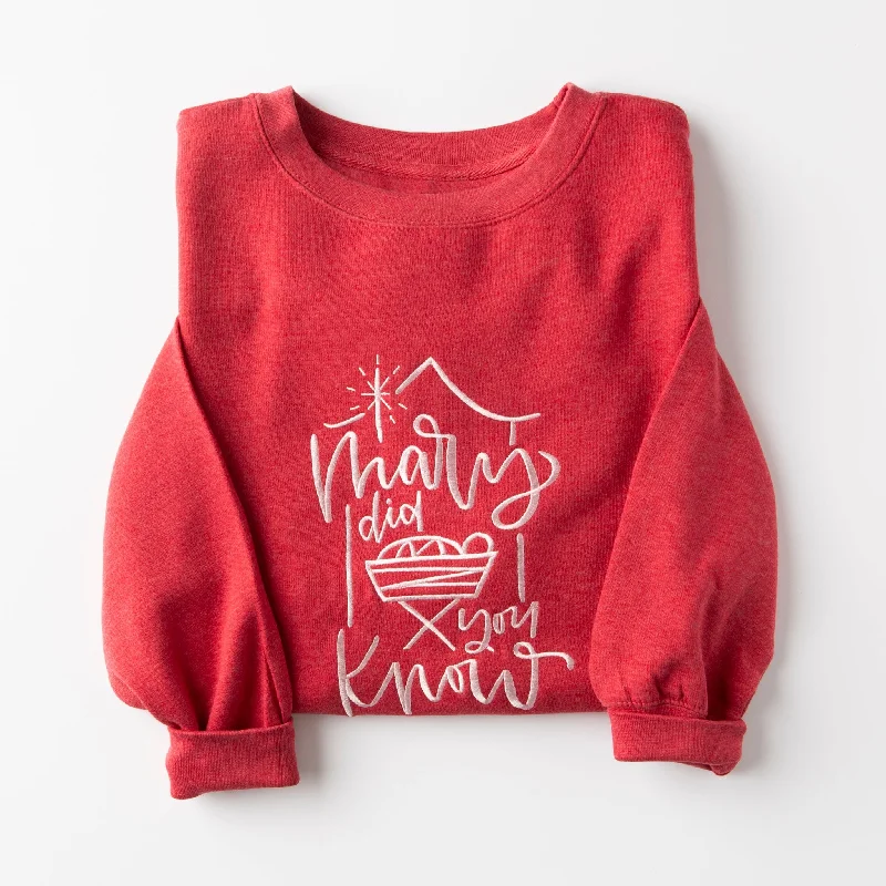 Embroidered Mary Did You Know Sweatshirt