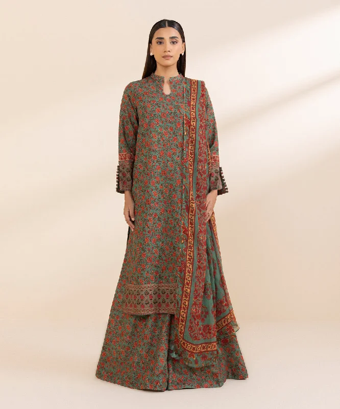 2 Piece - Printed Light Khaddar Suit