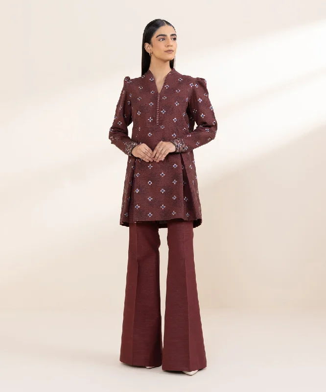 2 Piece - Embroidered Khaddar Suit