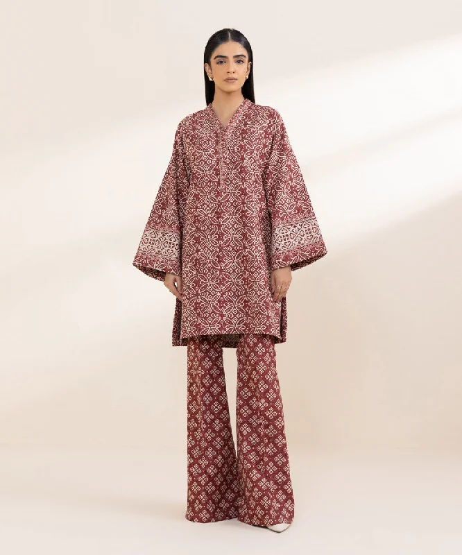 2 Piece - Embroidered Khaddar Suit