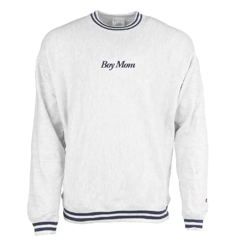 Boy Mom Champion Ribbed Crewneck