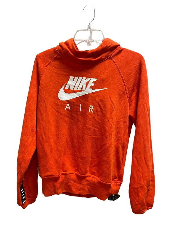 Athletic Sweatshirt Collar By Nike Apparel In Orange, Size: S