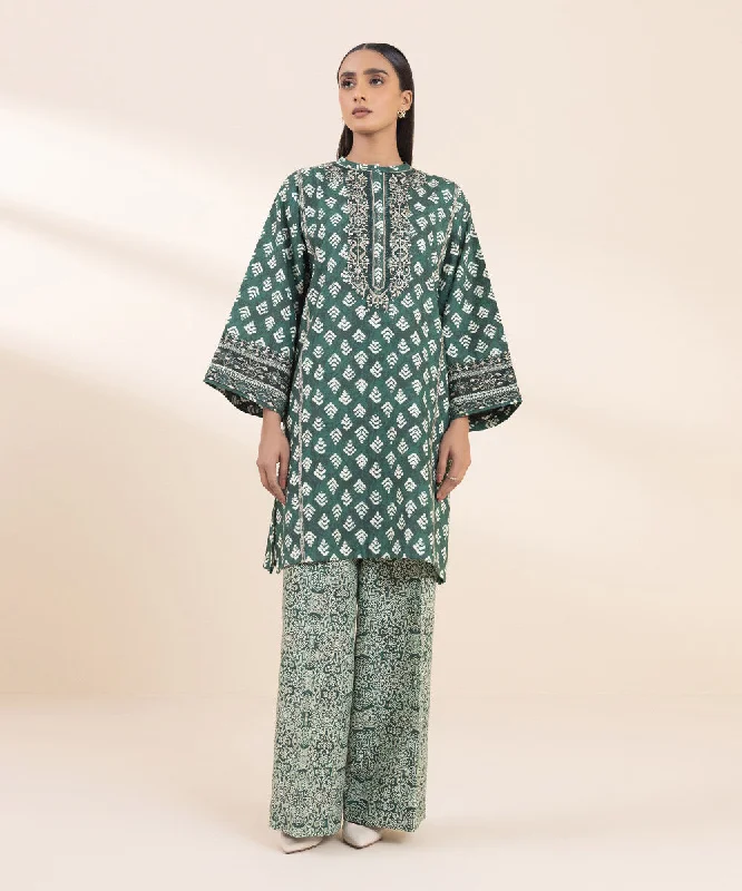 2 Piece - Embroidered Khaddar Suit