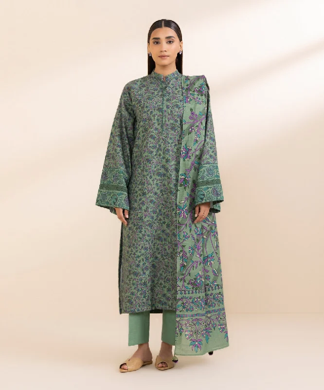 2 Piece - Printed Light Khaddar Suit