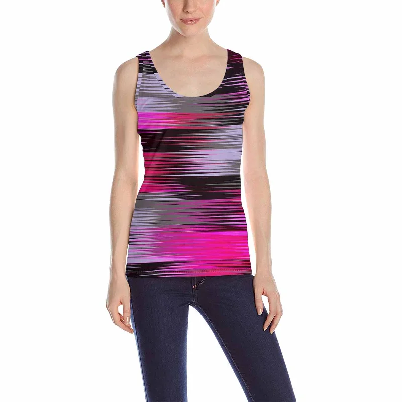 Women's Tank Top print with colored line