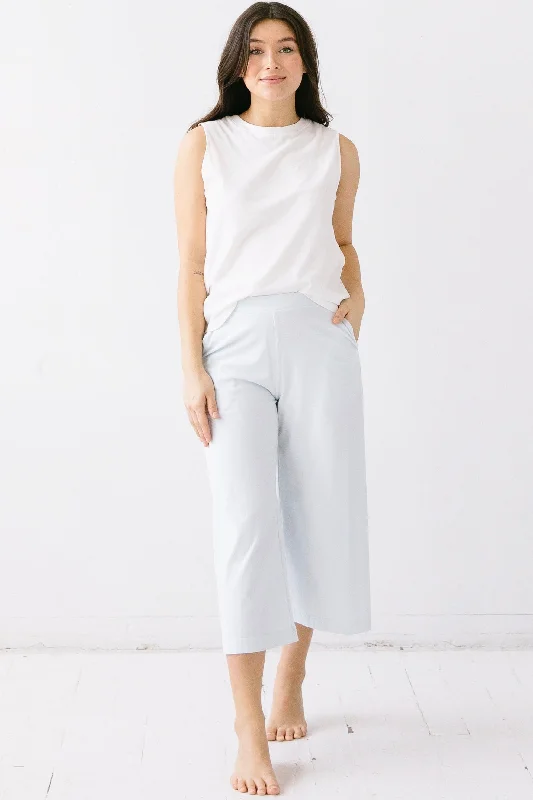 Pima Cotton Wide Leg Capris