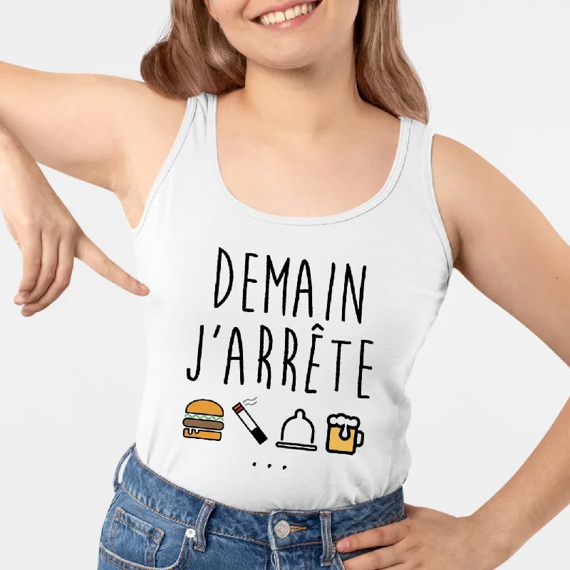 Débardeur Femme Demain j'arrête