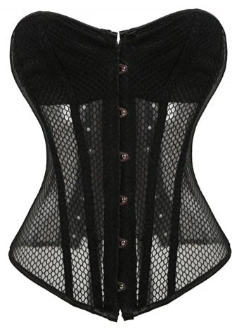 Classical Fishnet Mesh Overbust Corset