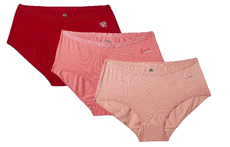 UNMADE SOLID HIPSTER (RED, DUSTY PINK, DUSTY ROSE) PACK OF 3