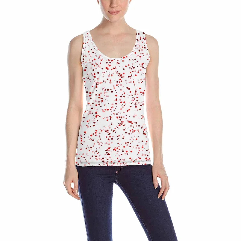 Women's Tank Top print with colorful Dots abstract pattern