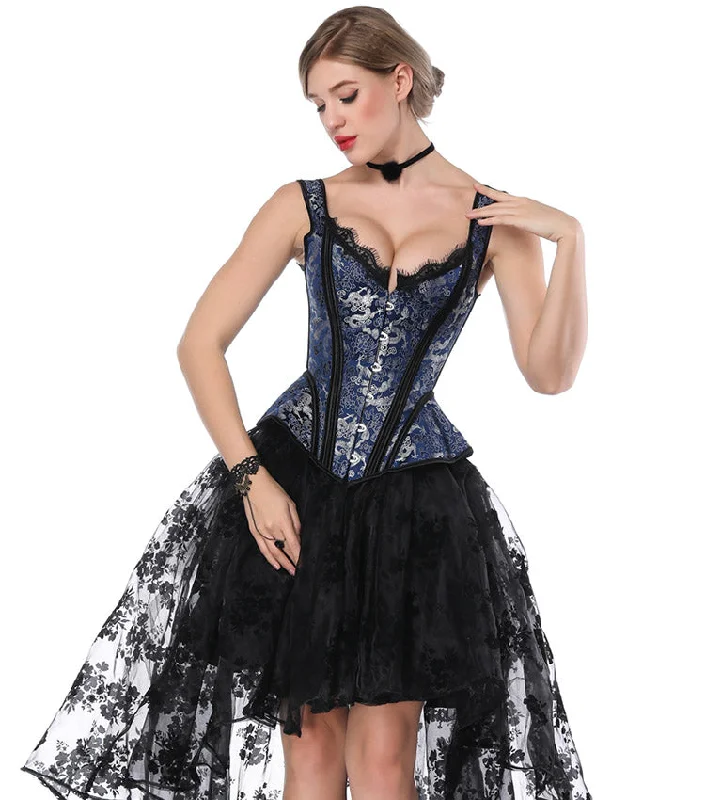 Overbust Vintage Corset With Shoulder Straps