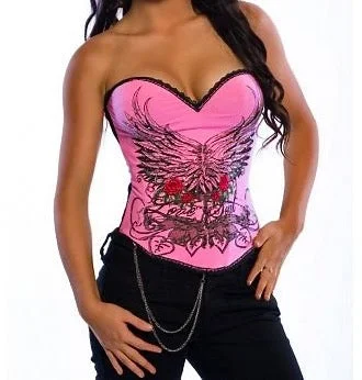 Pink Magic Printed Burlesque Corset