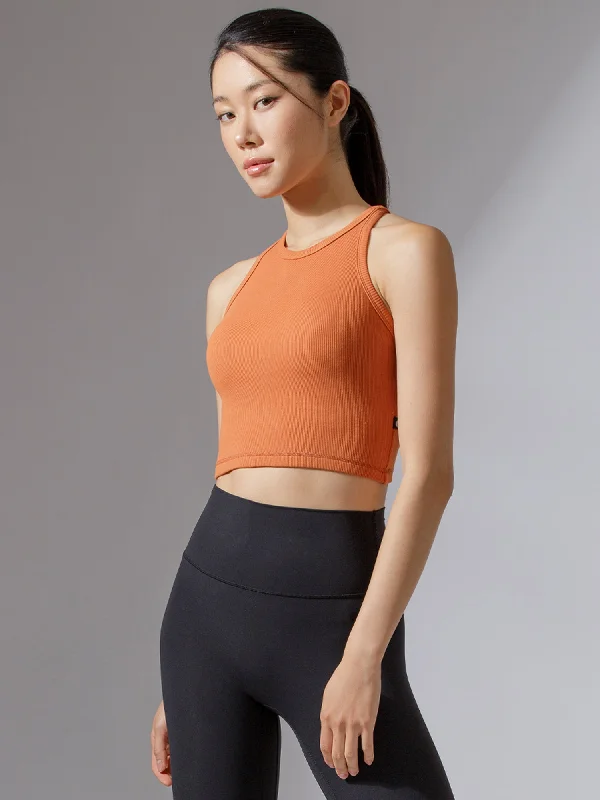 EVERYDAY RIBBED CROPPED SINGLET, SUNSET