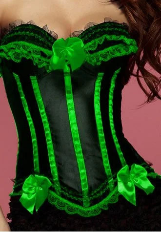 Green Apple Burlesque Corset