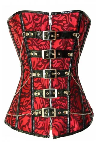 Buckle-Up Floral Print Corset