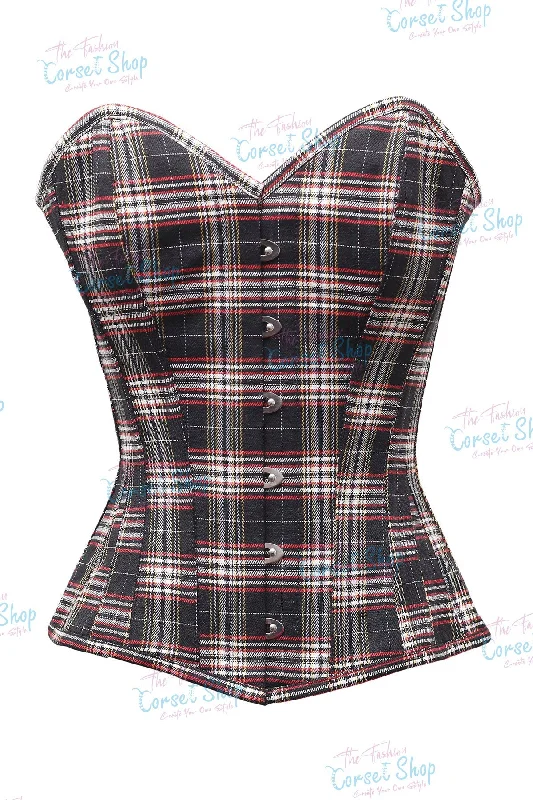 Geyse Tartan Check Cottswool Overbust Corset