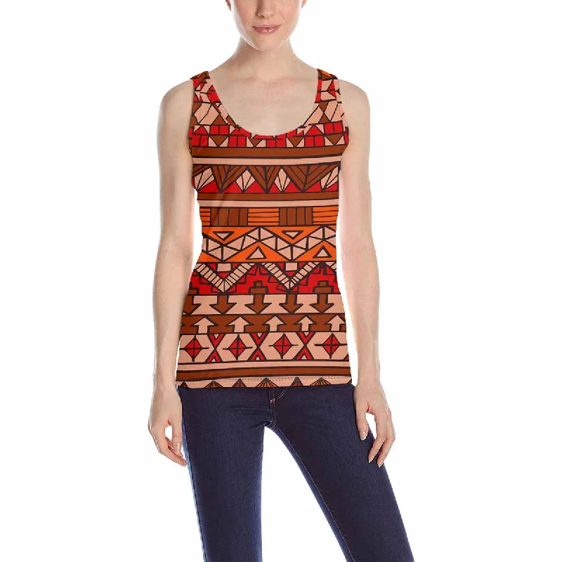 Women's Tank Top print with aztec geometric colorful pattern