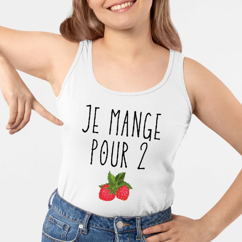 Débardeur Femme Je mange pour 2