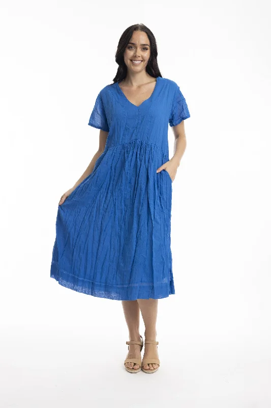 Essentials Cotton Gauze Peak Dress