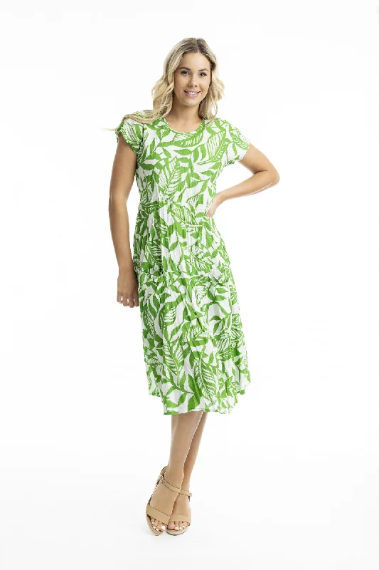 Hayman Green Bias Dress with Pockets