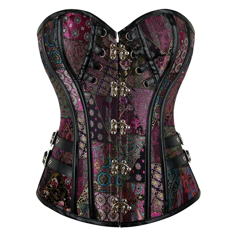 Aurelia Vintage Lace-Up With Buckle Corset