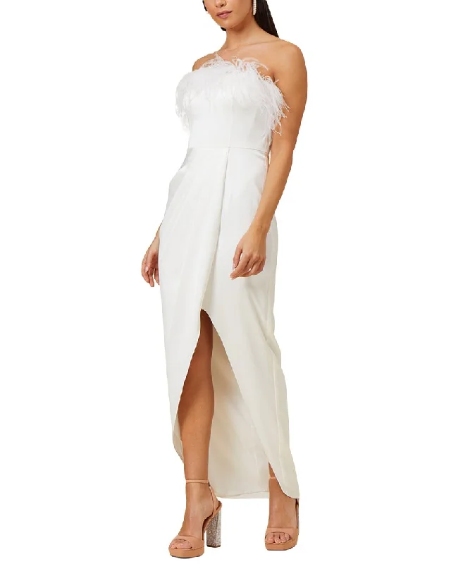 Aidan Mattox Stretch Satin Strapless Gown