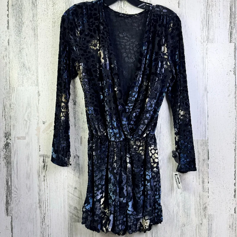 Black & Blue Romper Honey Punch, Size S