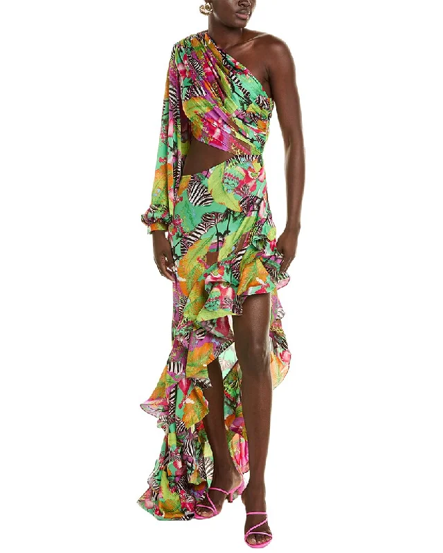 Bronx and Banco Hannah Miami Silk-Blend Gown