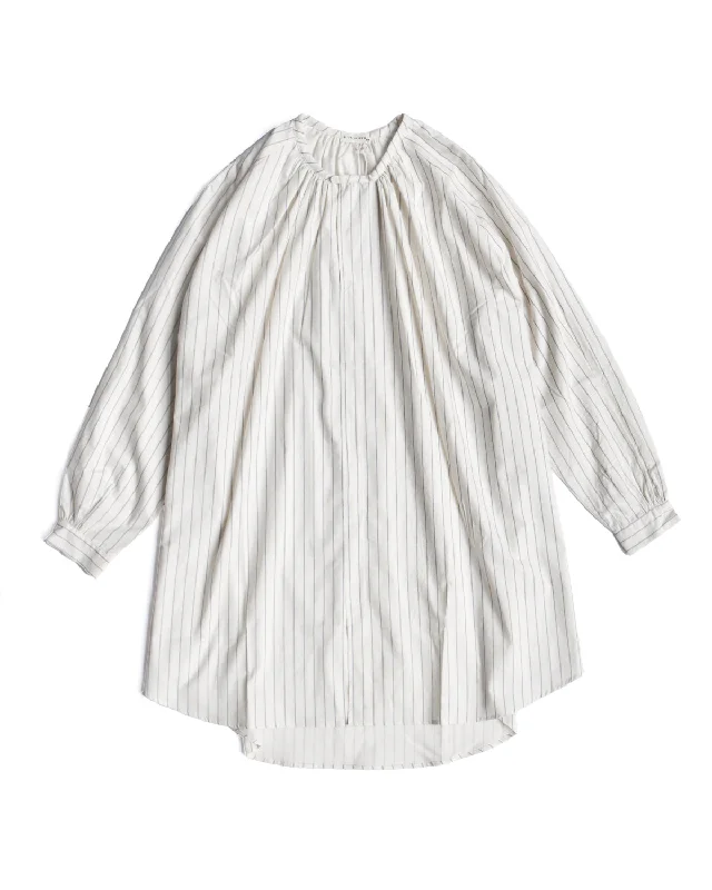 Hul le Kes Cream Blue Cotton Stripe Kahlo Tunic