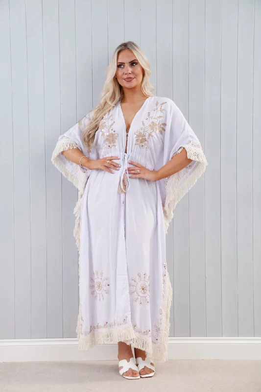 Leilani Luxe Kimono White