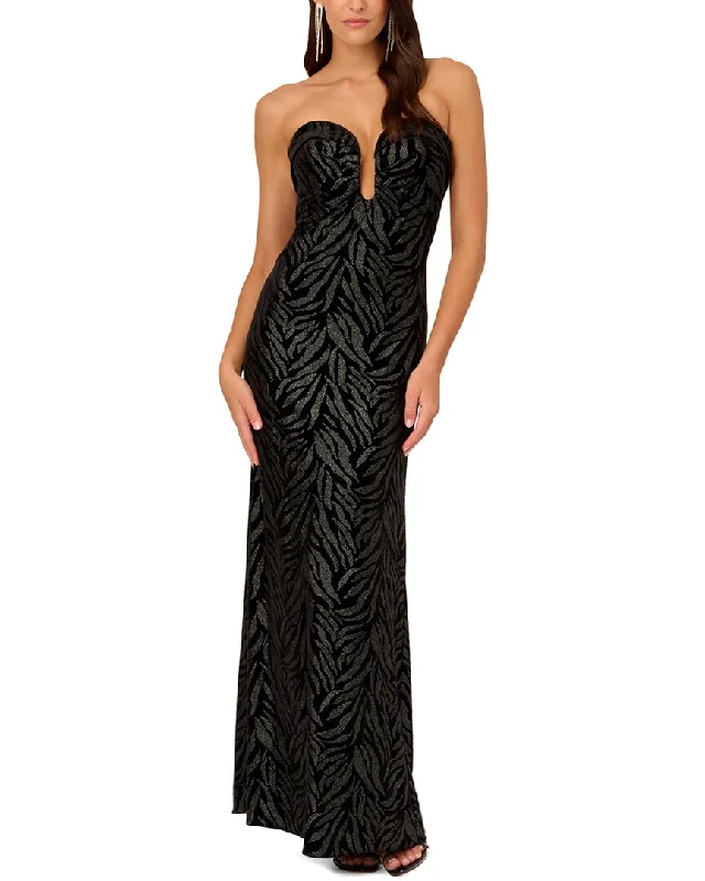 Liv Foster Velvet Strapless Gown