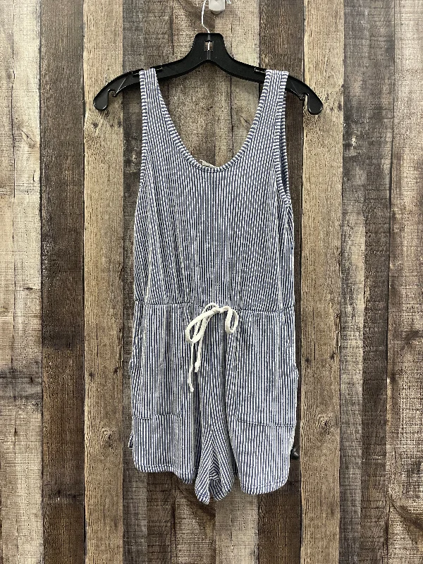 Striped Pattern Romper Caution To The Wind, Size M