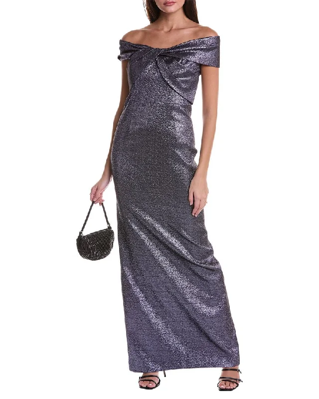 Teri Jon by Rickie Freeman Bow Neck Gown