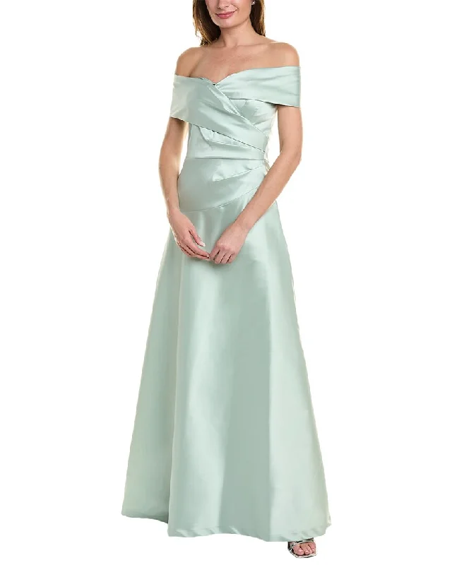 Teri Jon by Rickie Freeman Off-The-Shoulder Gown