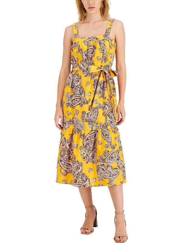 Womens Printed Midi Sundress