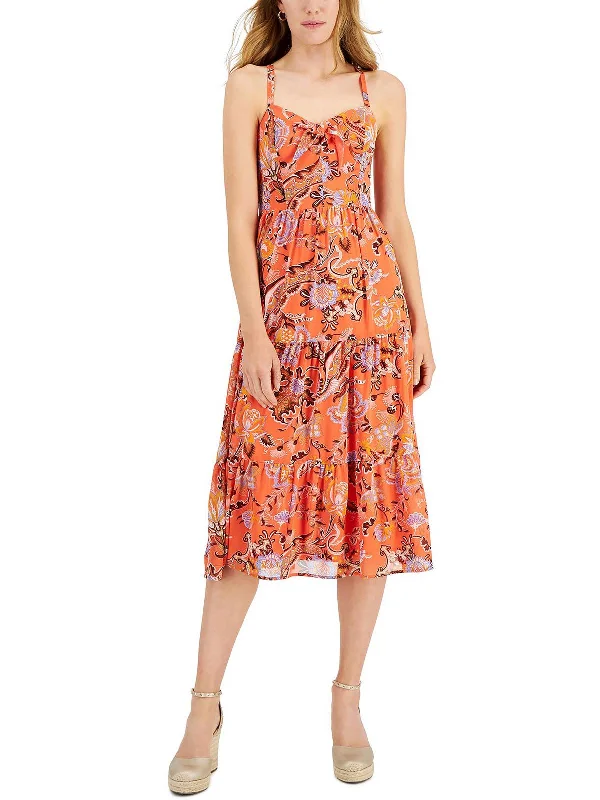 Womens Tiered Midi Sundress