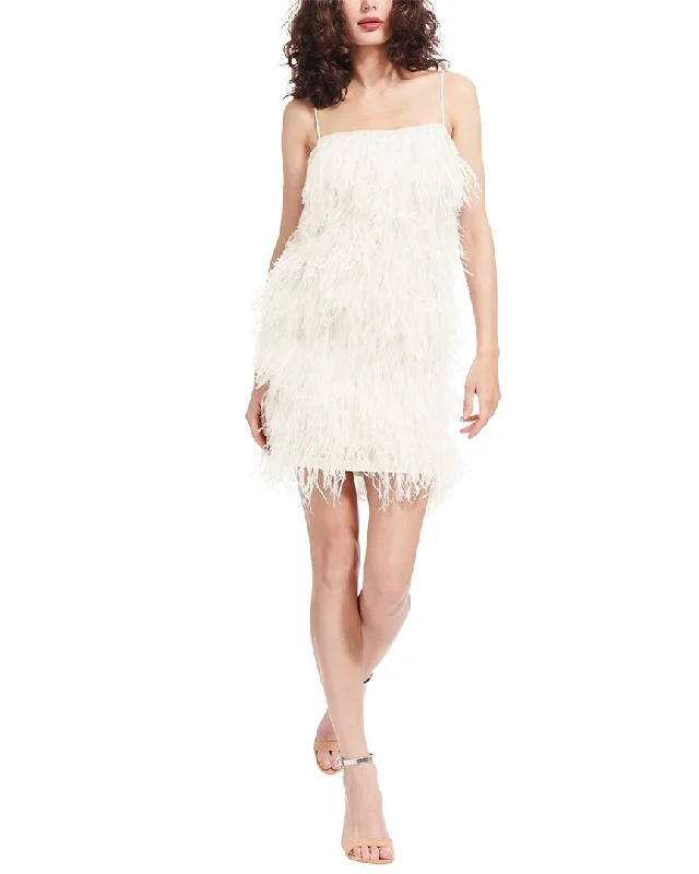 Emily Shalant Bra-Friendly Feather Mini Dress