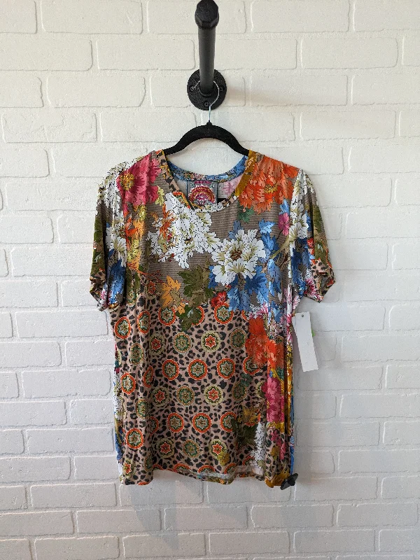 Top Short Sleeve Designer By Johnny Was  Size: L