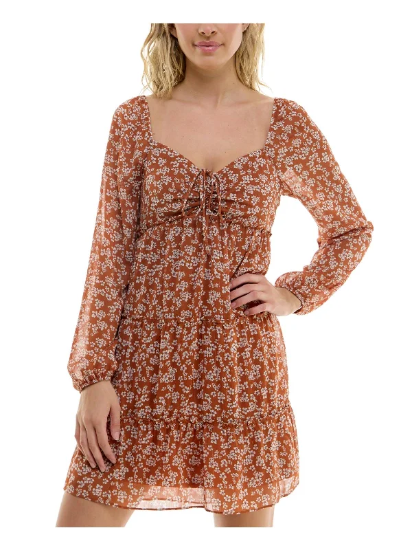 Womens Chiffon Mini Dress