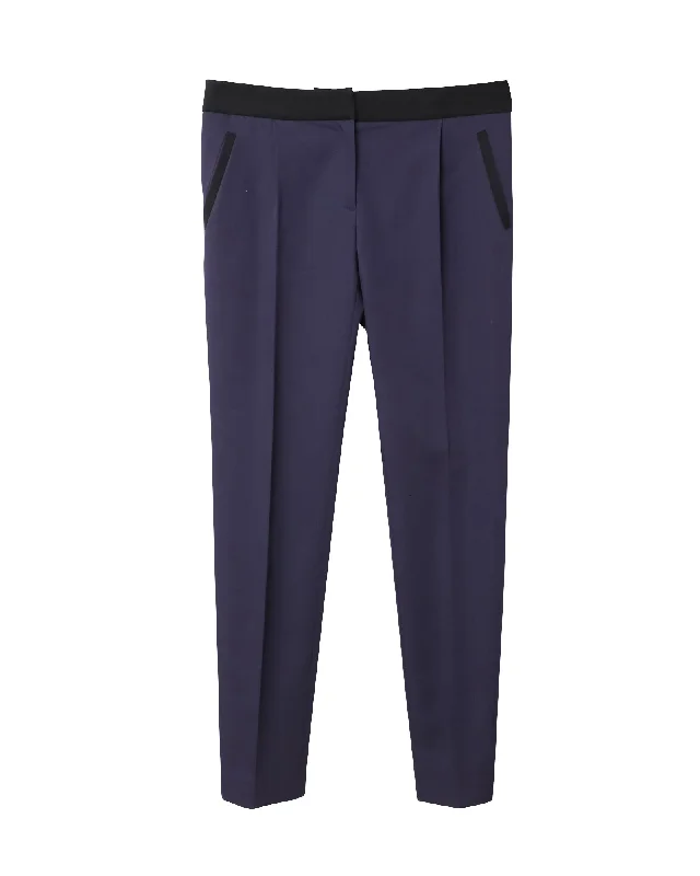 Balenciaga.Pants Slim Trousers in Purple Polyester