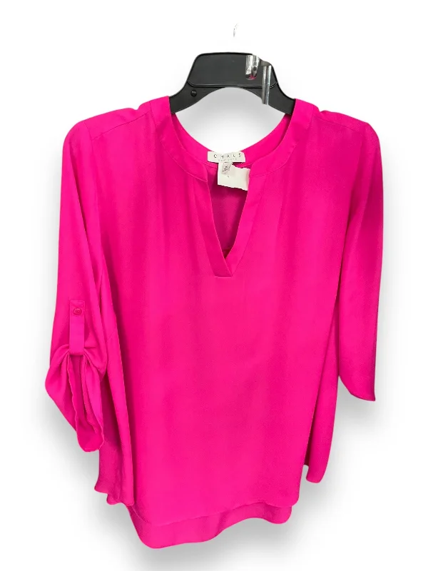 Top Long Sleeve By Chaus In Pink, Size: 1x