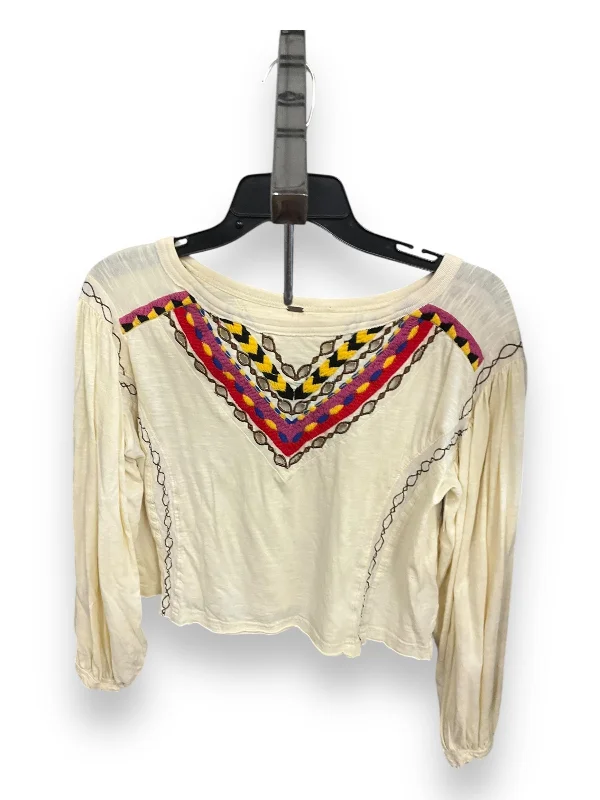 Top Long Sleeve By Free People In Beige, Size: S