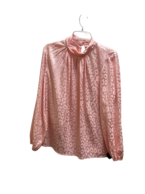 Top Long Sleeve By Tacera In Pink, Size: M