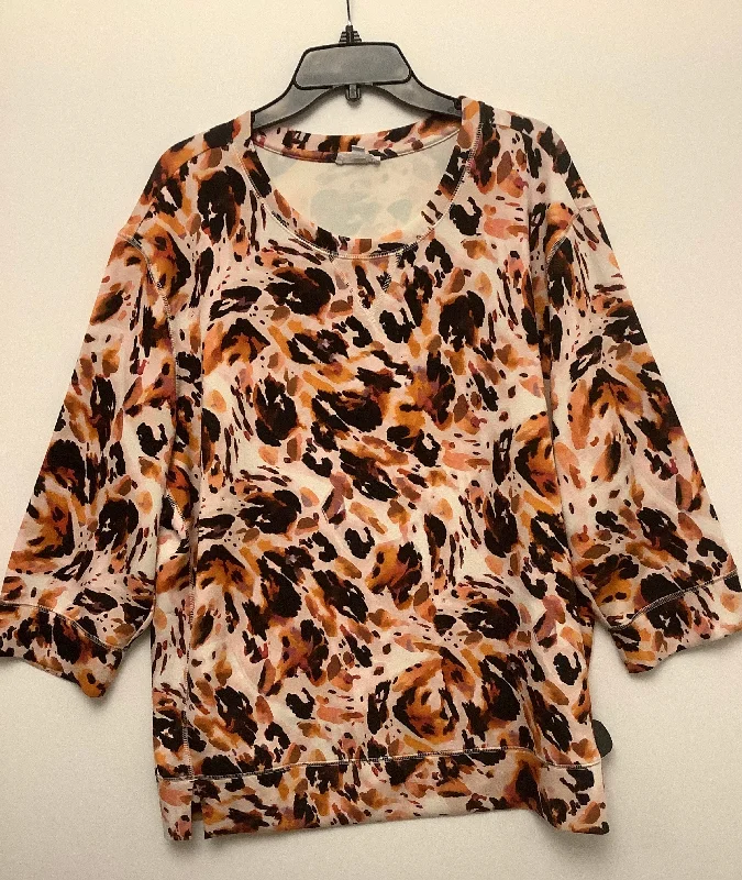 Top Long Sleeve By West Bound In Orange, Size: 2x