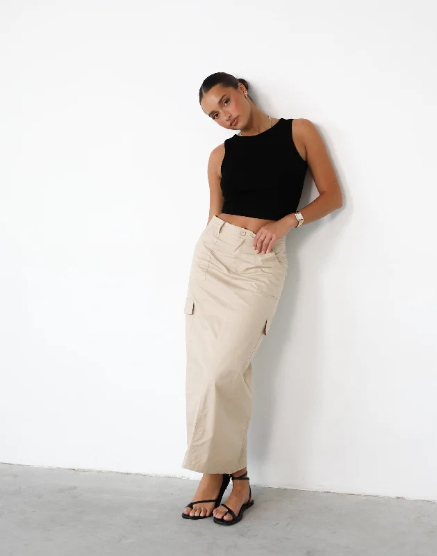 Deena Maxi Skirt (Oat)