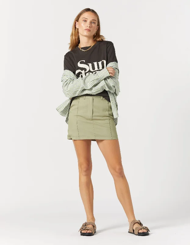 Jones Mini Skirt - Khaki