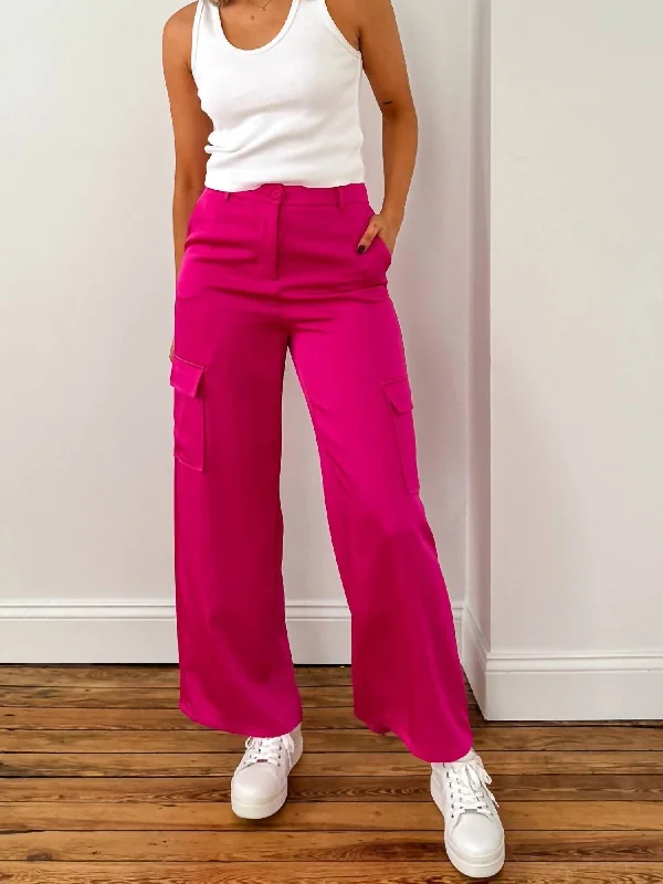 Atsuko Cargo Pant In Fuchsia