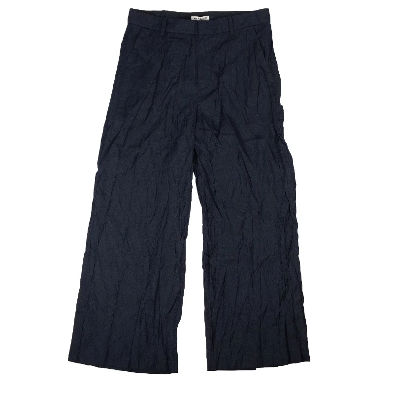 Collegiate Navy Silky Carpenter Pants